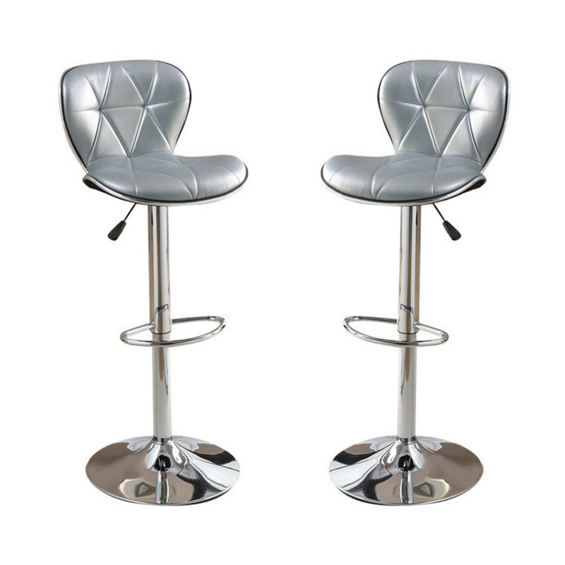 Shoemaker Swivel Upholstered Adjustable Height Counter Stool with Metal Frame