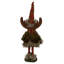 Figurine de Noël debout en peluche avec pieds rayés 18 po - vert et rouge