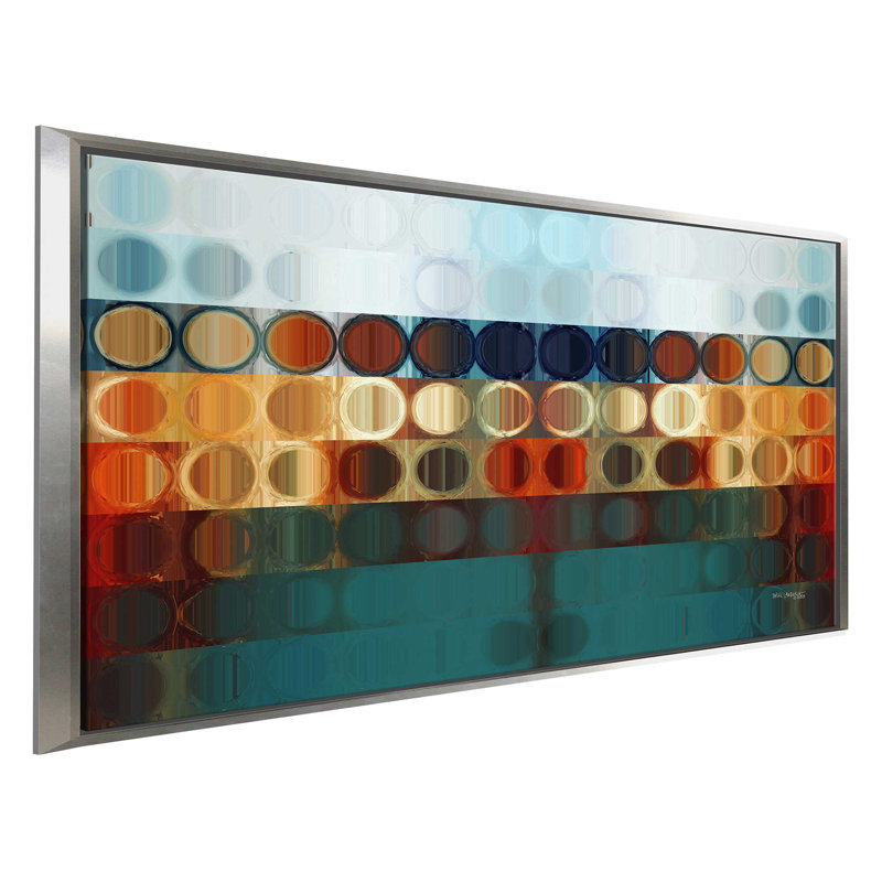 «Circles Squares # 31» par Mark Lawrence, reproduction d'art graphique sur toile, H 27,5 po x l 43,5 po x P 2 po