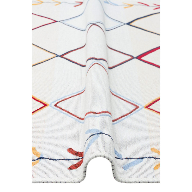 Selina Cotton Flatweave Area Rug, Rectangle 160 x 230cm