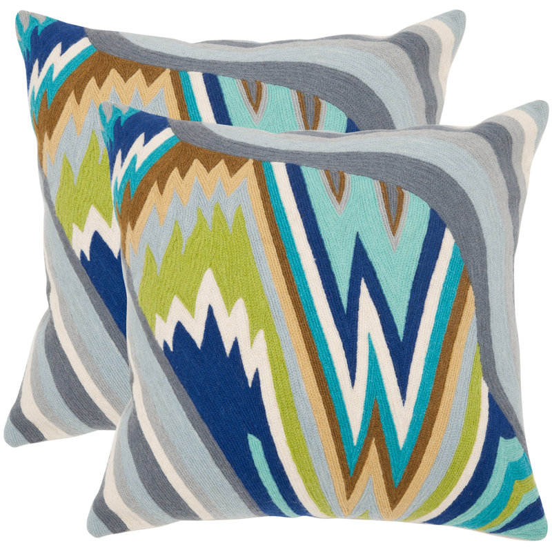 Bolt Square Cotton Pillow Cover & Insert, 22" x 22"