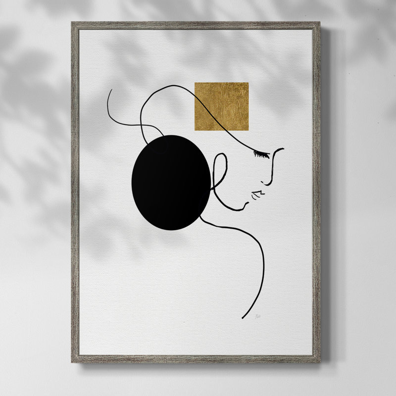Shapes and Lines I, reproduction encadrée - bois massif, H 11 po x l 9 po