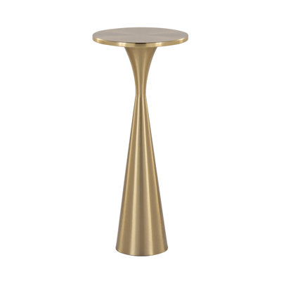 Gemma 22" Contemporary Metal Side Table In Modern Brass From Grandview Gallery By Lumisource by Ophelia & Co.