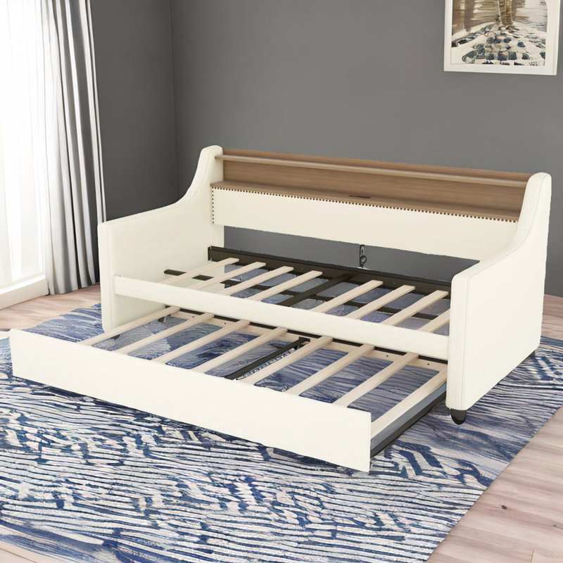 Twin Size Daybed With Storage Drawers, Twin, White