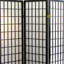Paravent de 70 pouces à 3 panneaux de style japonais avec finition noire-16337926-16337927