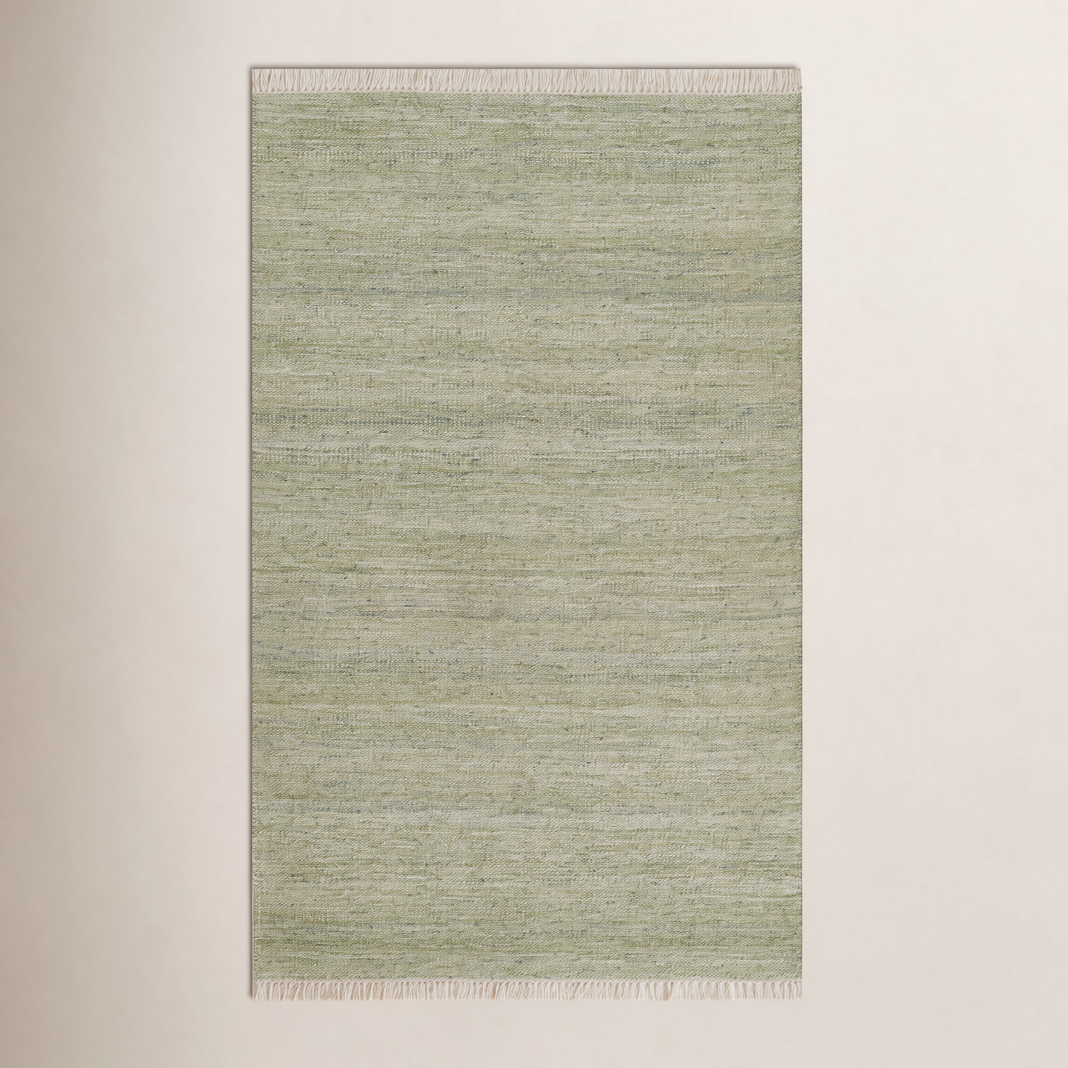 Cassandra Green Hand-Woven Outdoor Rug, Rectangle 5' x 8'