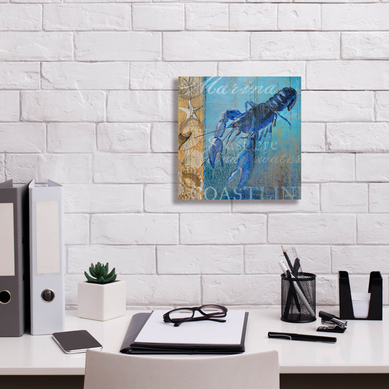 «Lobster And Sea» par Art Licensing Studio, art mural sur toile