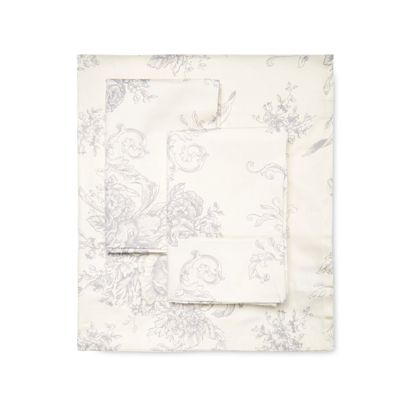 Ensemble de draps 100% coton 400 fils Benedictine, Grand, Gris
