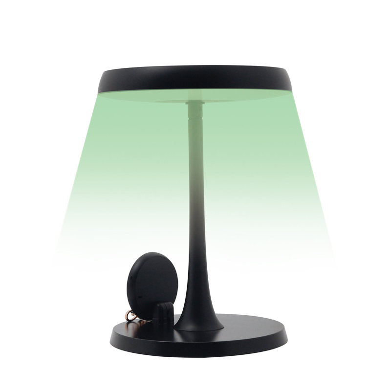 Miroir de lampe DEL Serenity, Noir
