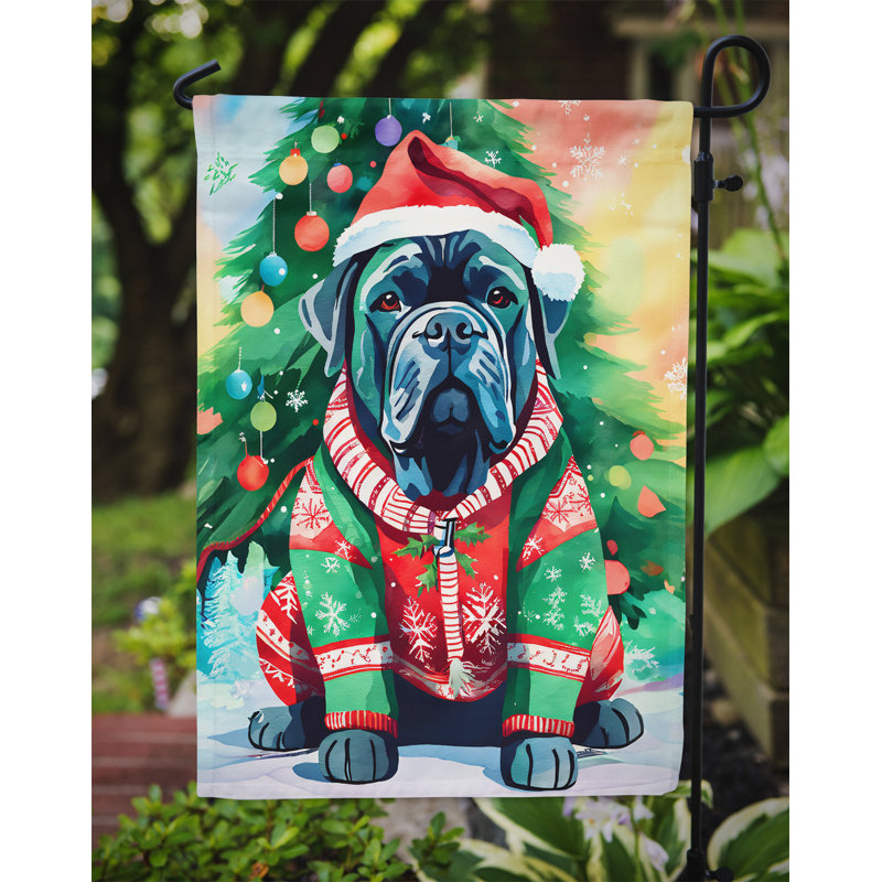 Polyester double face Noël, H 15,5 po x l 11,25 po