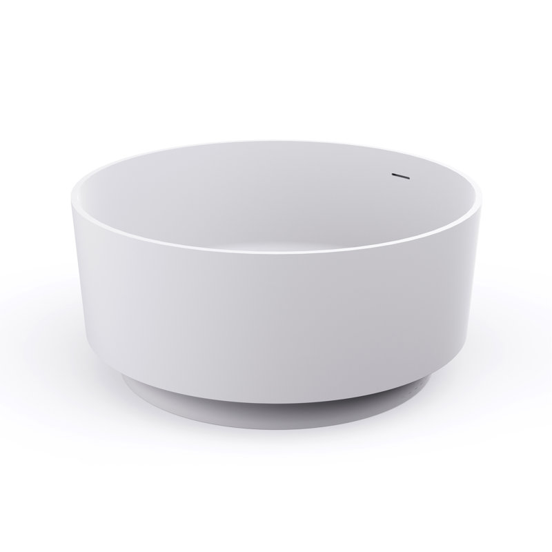Baignoire de trempage autoportante de forme ronde de 49 pouces pour salle de bain