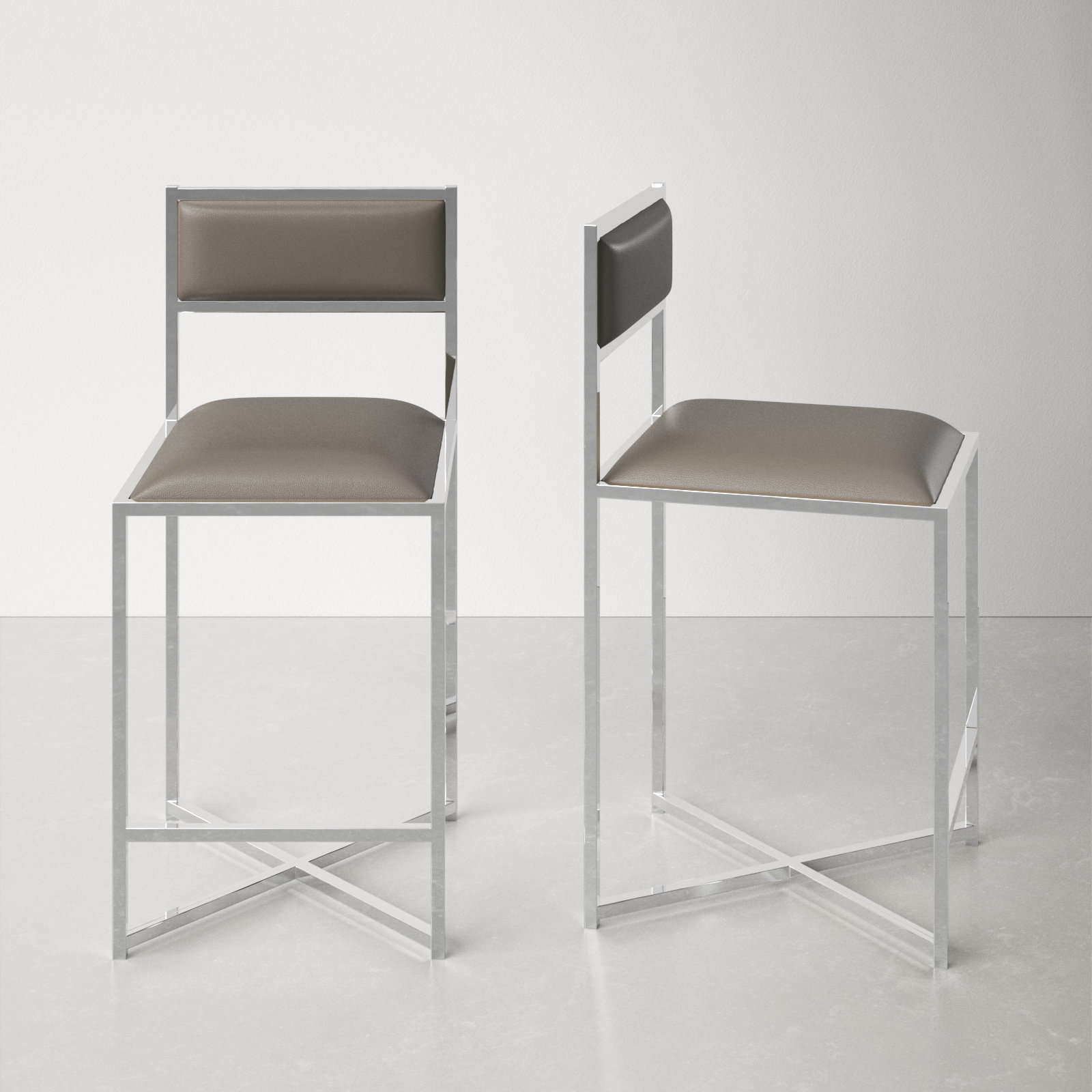 Malen Counter & Bar Stool, Counter Stool (26” Seat Height), Taupe