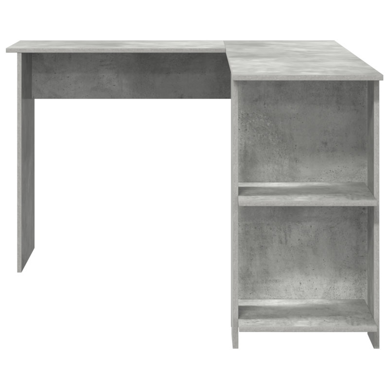 Corner Desk Particle Board Medium, Concrete Grey