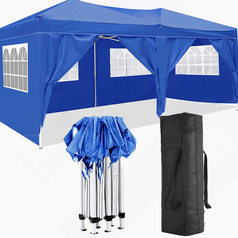 Portable Folding Canopy With Removable Sidewalls, Ideal For Outdoor Events, Parties, Beach, Camping, And Weddings, Easy To Set Up And Carry