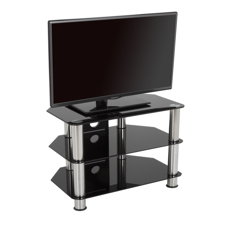 Esplanade Unfinished TV Stand for TVs up to 40", Silver Black