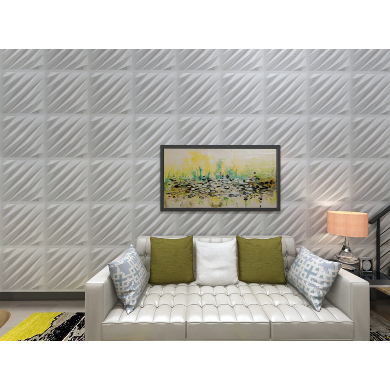Panneau mural 3D blanc 19,7 po x 19,7 po Falkirk Ross (paquet de 5)