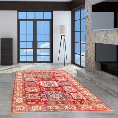 Tapis unique en laine noué à la main 6 pi 8 po x 10 pi 1 po nouvel âge Offord