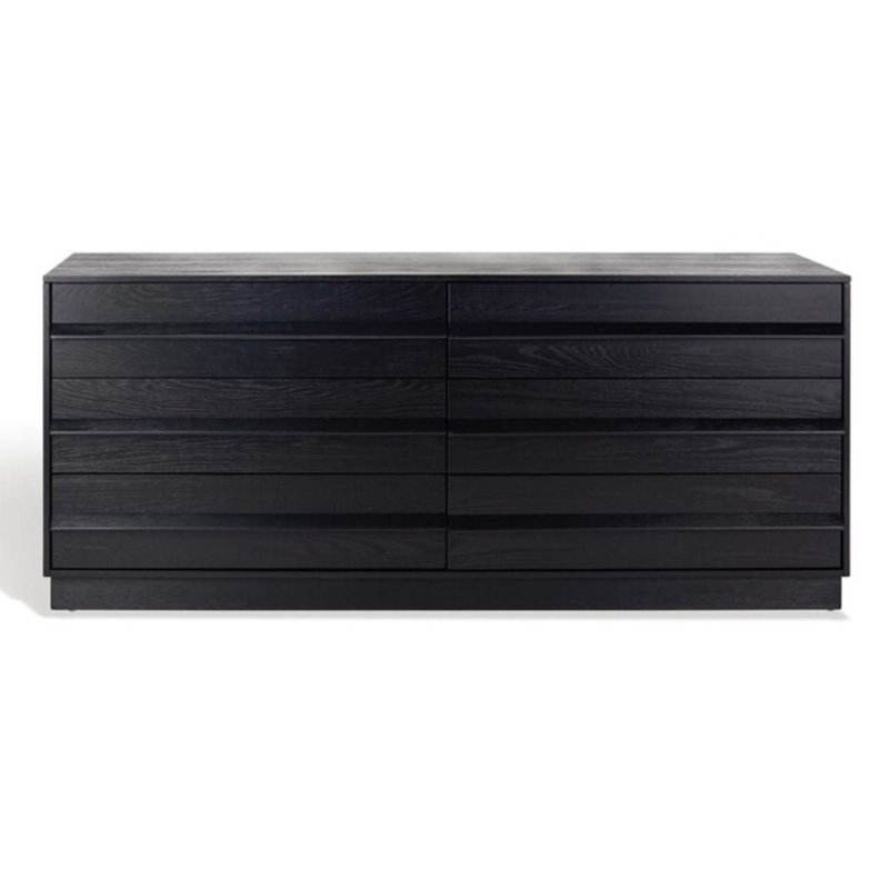 Commode à six tiroirs, Noir