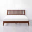 Structure de lit plateforme en bois massif de qualité supérieure avec tête de lit - capacité de 800 lb, aucun sommier requis, convient à tous les matelas-158335376-158335377