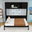 Lit escamotable double avec tablettes de rangement-216378158-216378156