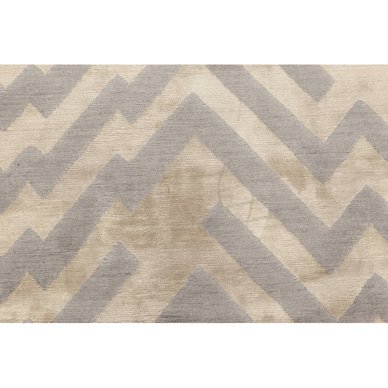 Modern One-of-a-Kind Rectangle 4'11" X 8'7" Hand Knotted Area Rug