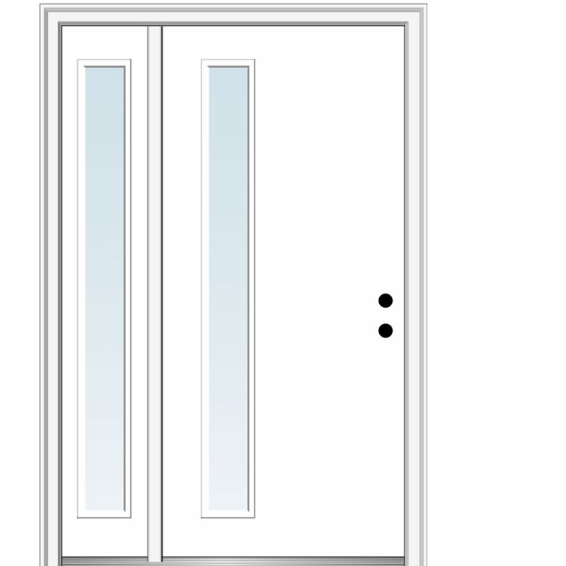 Portes d'entrée pré-suspendues avec projecteur Spotlight, Côté gauche