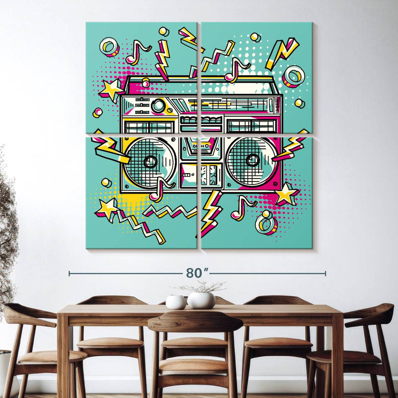 Abarca Funky Boombox, H 74 po x l 74 po