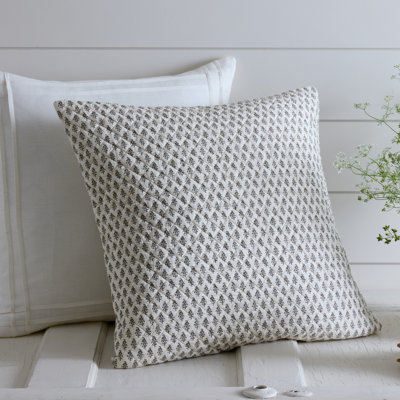 Bentley Cocoa Brown Block Print Pillow