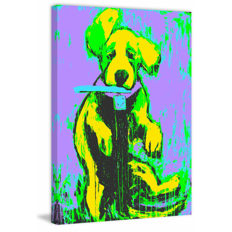 "Funky Frisbee" Print on Wrapped Canvas, 18" H x 12" W x 1.5" D