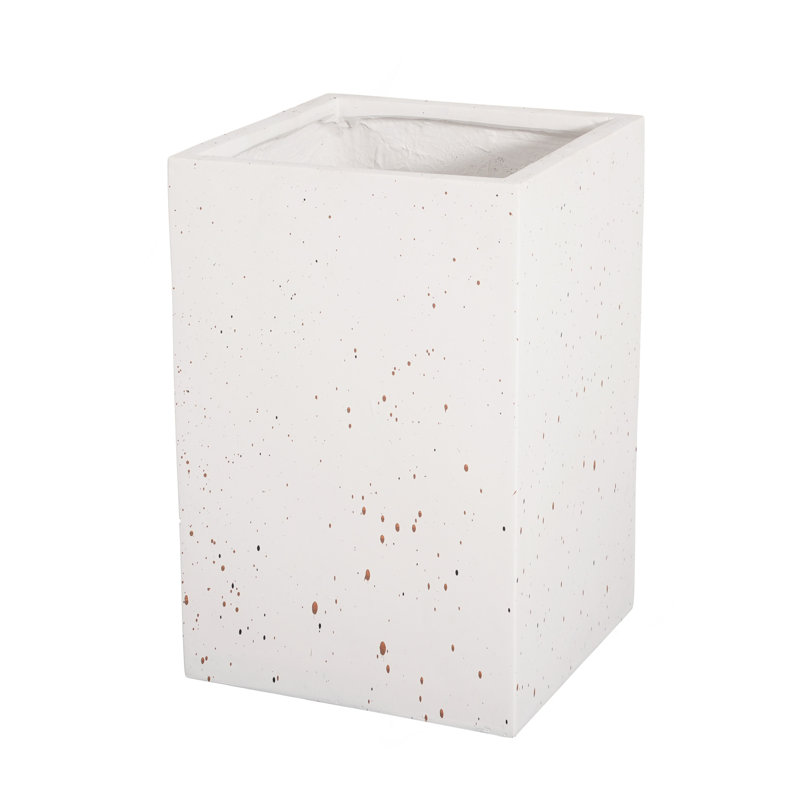 MGO Handmade Rectangle Planter Box, 20''H, White, 20" H x 13.1" W x 13.1" D, White