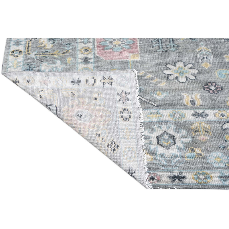 Wool Oriental Area Rug in Light Grey, null, Rectangle 12' x 15'
