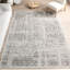 Tapis traditionnel rétro gris à motif de médaillon Etasha-1107366355