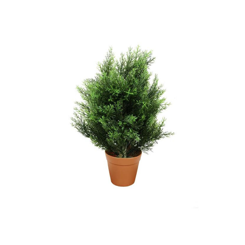 Cyprès artificiel bicolore 21 "en pot