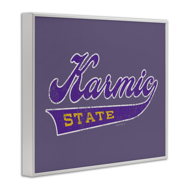 Karmic State Varsity Giclee Art by Higher Learning/Life Is High, Coastal White Framed Giclee, 24" H x 30" W