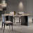 Modern Rectangular Faux Marble Dining Table Sets-104470200