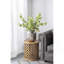 Vase en aluminium 10,5 x 10,5 x 13 po, stries argentées