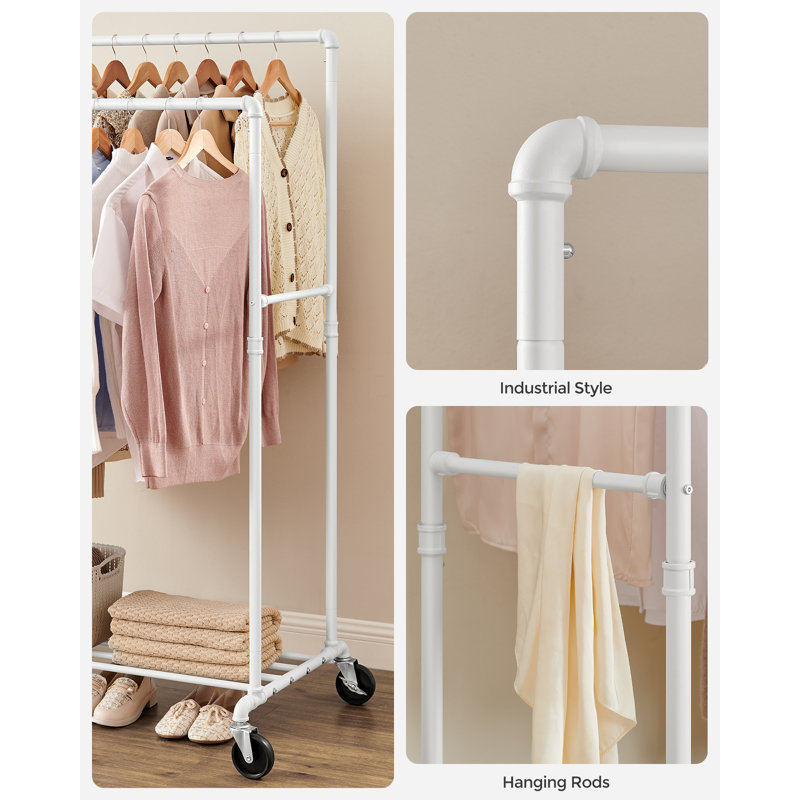 Gyan 100cm Rolling Clothing Rack