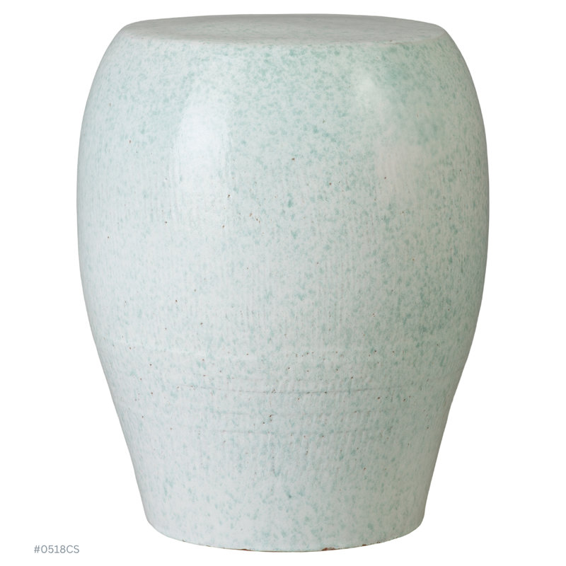 Tabouret de jardin en céramique Clesha, Crème, crème