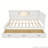 L-Shaped Wooden Daybed Frame with Built-In Bookcase & Side Storage Cabinet, Corner Captain Bed Frame for Small Bedrooms Studio Rooms-1243705417