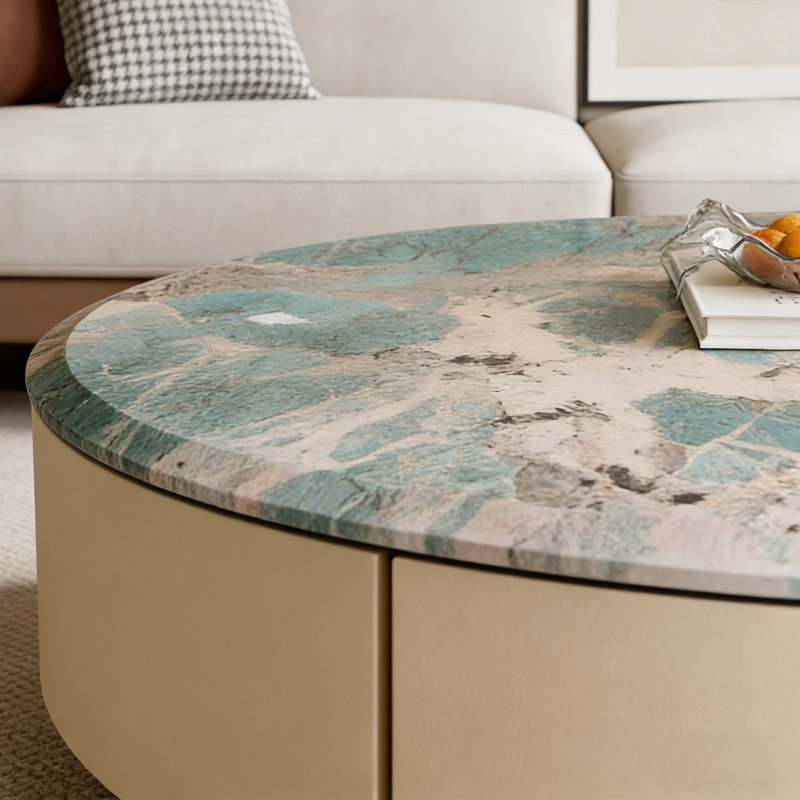 Table basse avec rangement Spitler, Gris foncé, H 15 po x L 31,5 po x l 31,5 po