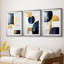 ABSTRACT Series DLVI - Impression sur mesure encadrée de qualité supérieure - 3 pièces-1045111475-1045111470