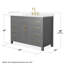 Beckett 48" Freestanding Single Bathroom Vanity with Quartz Top-1394137216-1394137219-1394137243