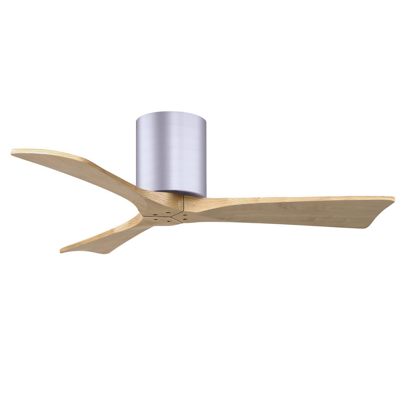 Irene Ceiling Fan, Brushed Nickel, Light Maple Tone, 42"