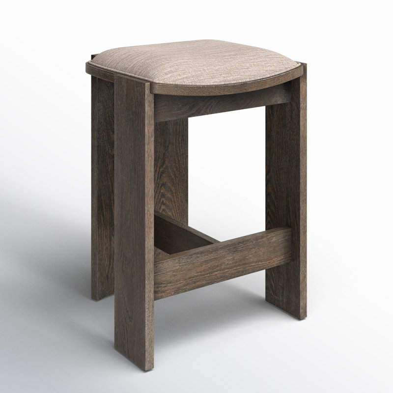 Hoven Backless Drifted Oak Bar Stool, Counter Stool (26.61" Seat Height)