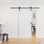 Porte de grange coulissante moderne de 84 po de hauteur | Surface apprêtable à peindre | Porte de garde-robe avec ensembles d'installation