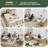 110" Cloudy Corduroy Frameless Boneless Modular Sectional Sofa With L-Shape Chaise, Deep Seat Boneless Couch, No Assembly Required, Modern Lounge Sofa-1885541753