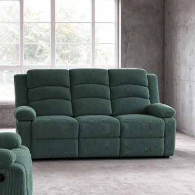 Manual Reclining Sofa with Rounded Armrests