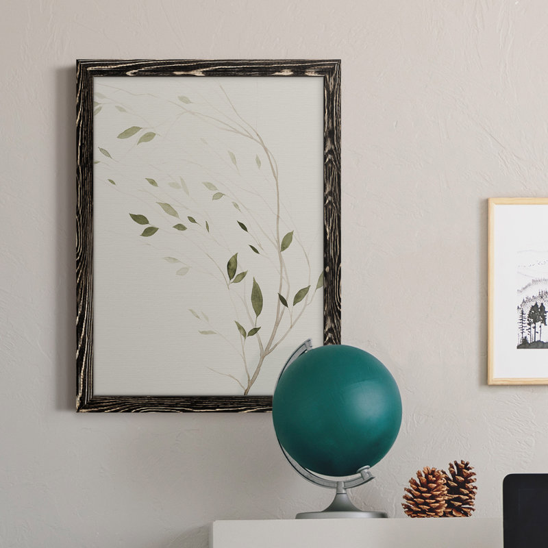 Toile encadrée de qualité supérieure Wind's Whisper II - prête à être accrochée, Noir, H 38 po x l 28 po x P 1 po