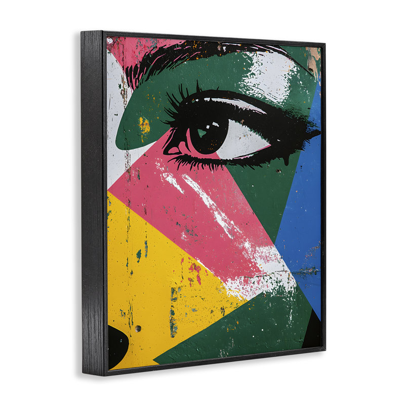 «Fragments of Face», conception de giclée par Walker Noble, H 20 po x l 16 po, Giclée encadrée noir minuit