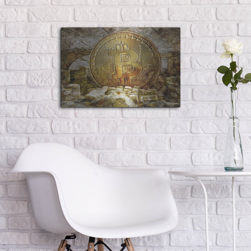 «Bitcoin New Age Four» par Steve Hunziker OOB, H 16 po x l 24 po